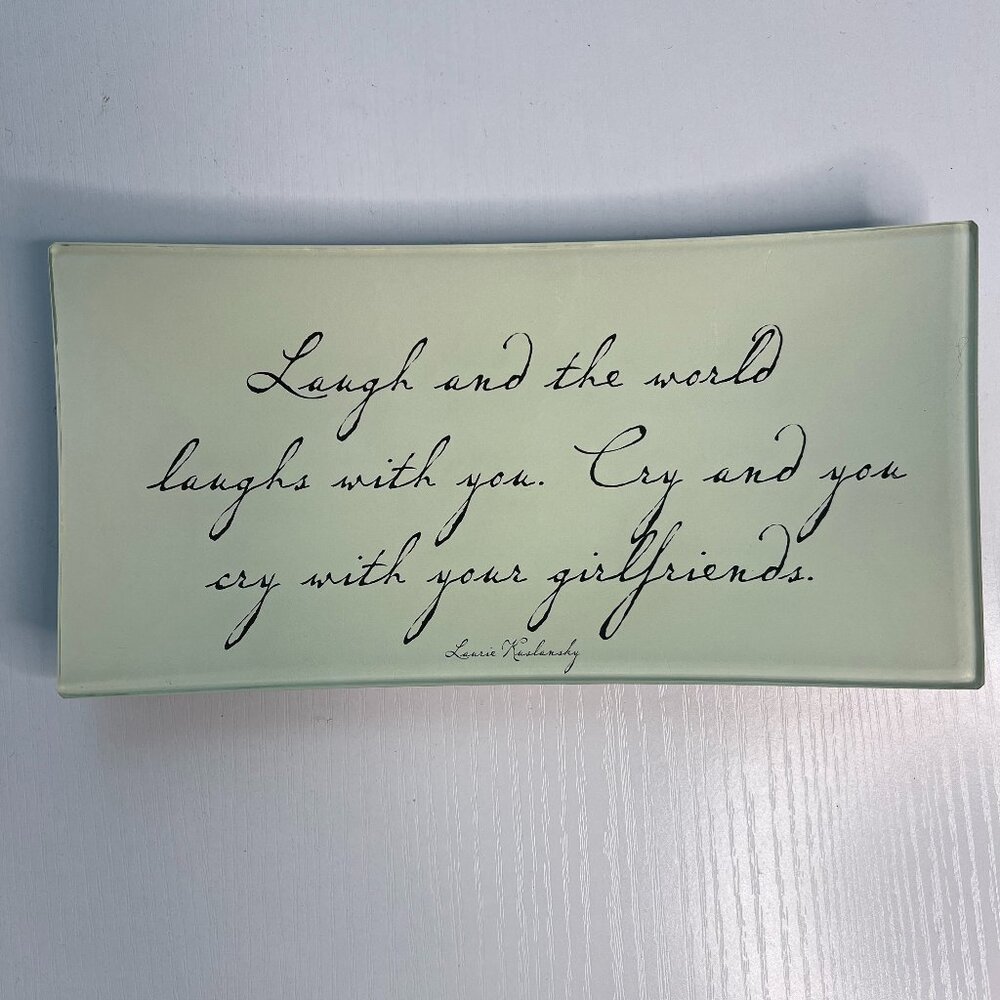 Ben’s Garden Glass Decoupage Tray - “Girlfriends”